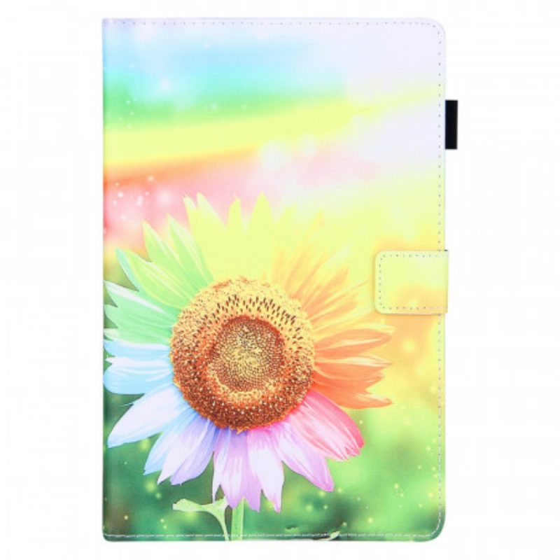 Custodia A Portafoglio Samsung Galaxy Tab A8 (2021) Fiori Al Sole