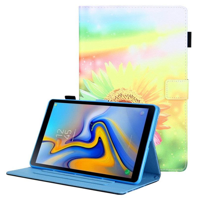 Custodia A Portafoglio Samsung Galaxy Tab A8 (2021) Fiori Al Sole