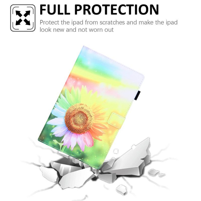 Custodia A Portafoglio Samsung Galaxy Tab A8 (2021) Fiori Al Sole