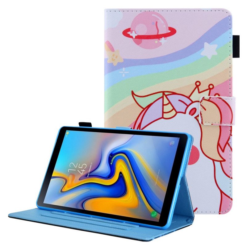 Custodia A Portafoglio Samsung Galaxy Tab A8 (2021) Simpatico Unicorno