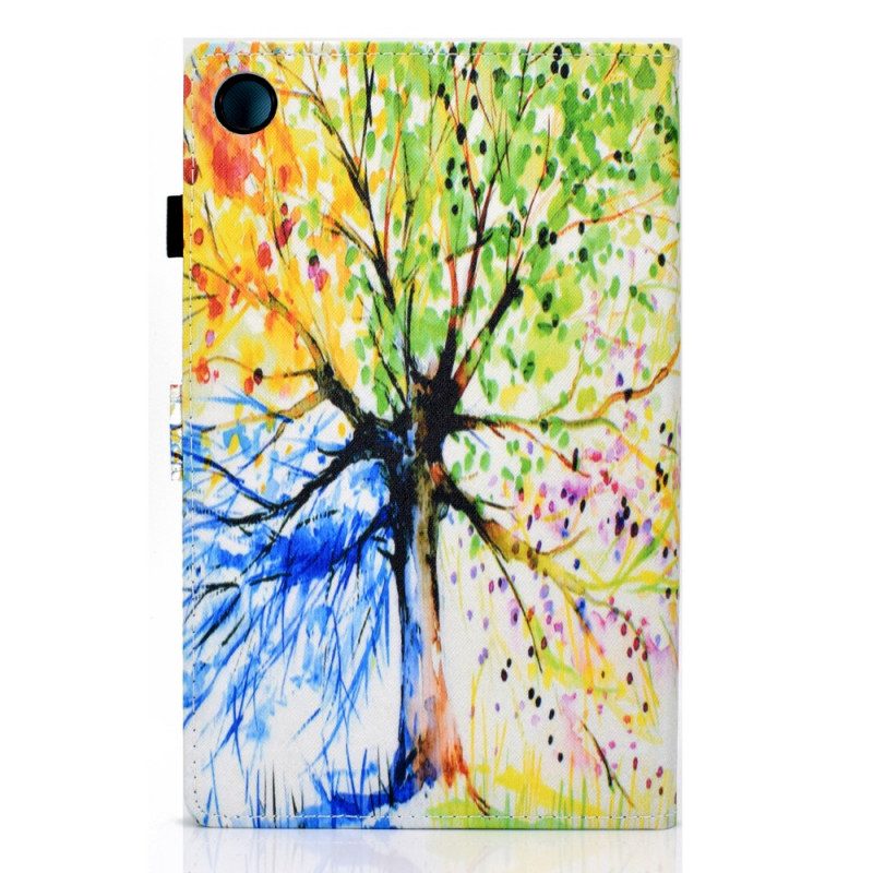 Custodia in pelle Samsung Galaxy Tab A8 (2021) Albero Dell'acquerello