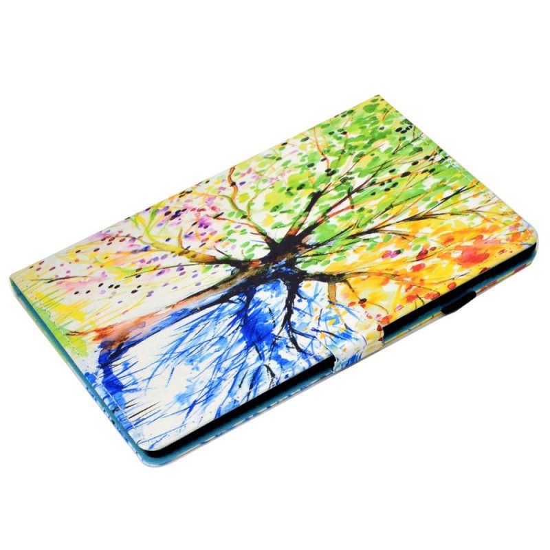 Custodia in pelle Samsung Galaxy Tab A8 (2021) Albero Dell'acquerello