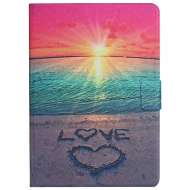 Custodia in pelle Samsung Galaxy Tab A8 (2021) Amore Al Tramonto