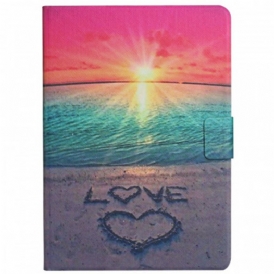 Custodia in pelle Samsung Galaxy Tab A8 (2021) Amore Al Tramonto