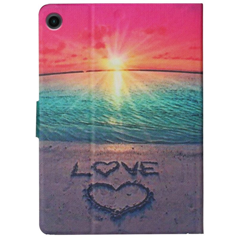 Custodia in pelle Samsung Galaxy Tab A8 (2021) Amore Al Tramonto