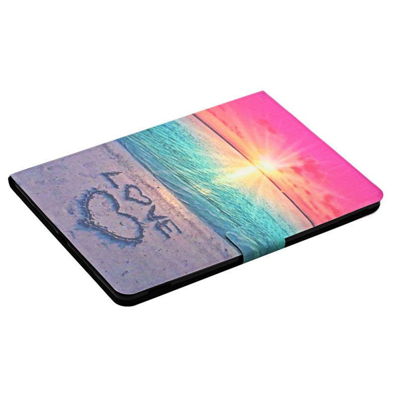 Custodia in pelle Samsung Galaxy Tab A8 (2021) Amore Al Tramonto