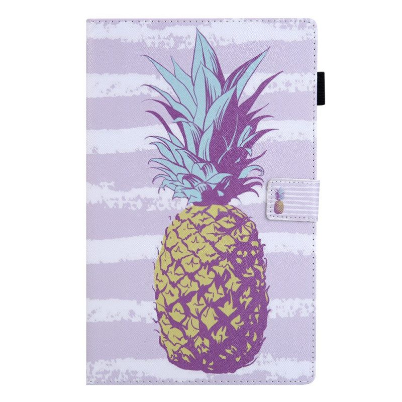 Custodia in pelle Samsung Galaxy Tab A8 (2021) Disegno Di Ananas