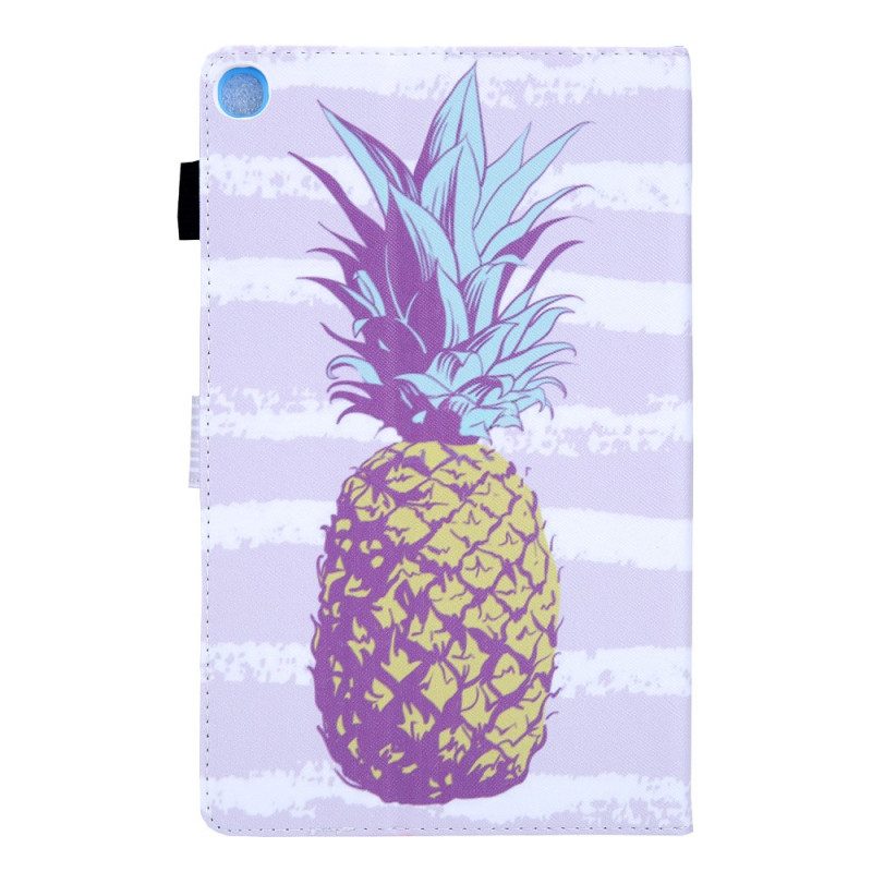 Custodia in pelle Samsung Galaxy Tab A8 (2021) Disegno Di Ananas