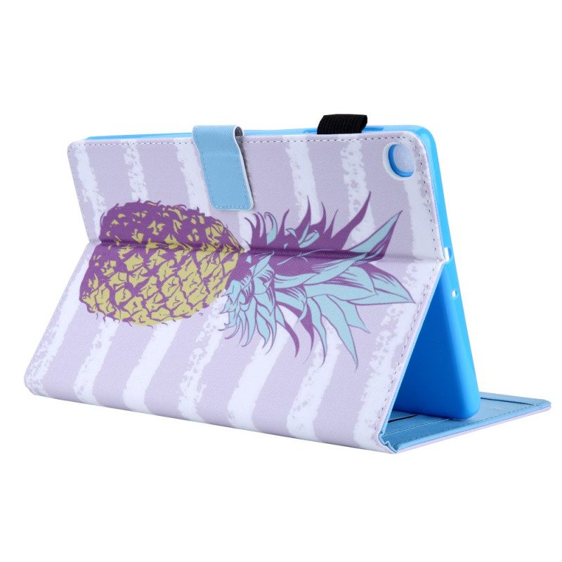 Custodia in pelle Samsung Galaxy Tab A8 (2021) Disegno Di Ananas