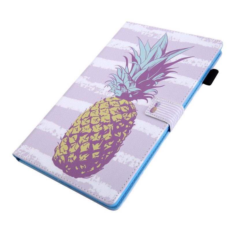 Custodia in pelle Samsung Galaxy Tab A8 (2021) Disegno Di Ananas