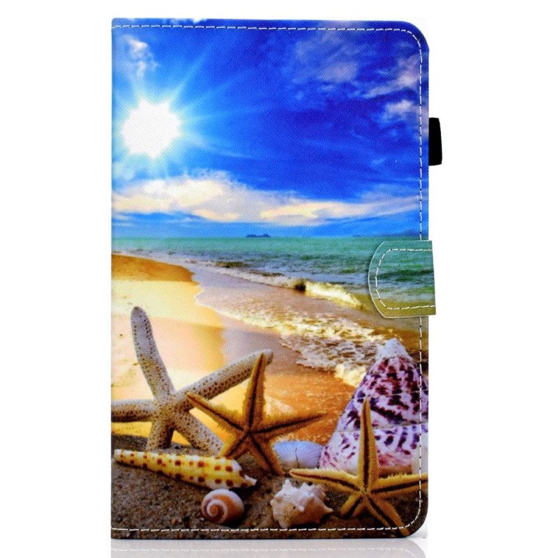 Custodia in pelle Samsung Galaxy Tab A8 (2021) Divertimento In Spiaggia