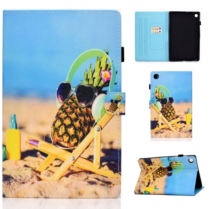 Custodia in pelle Samsung Galaxy Tab A8 (2021) Divertimento In Spiaggia