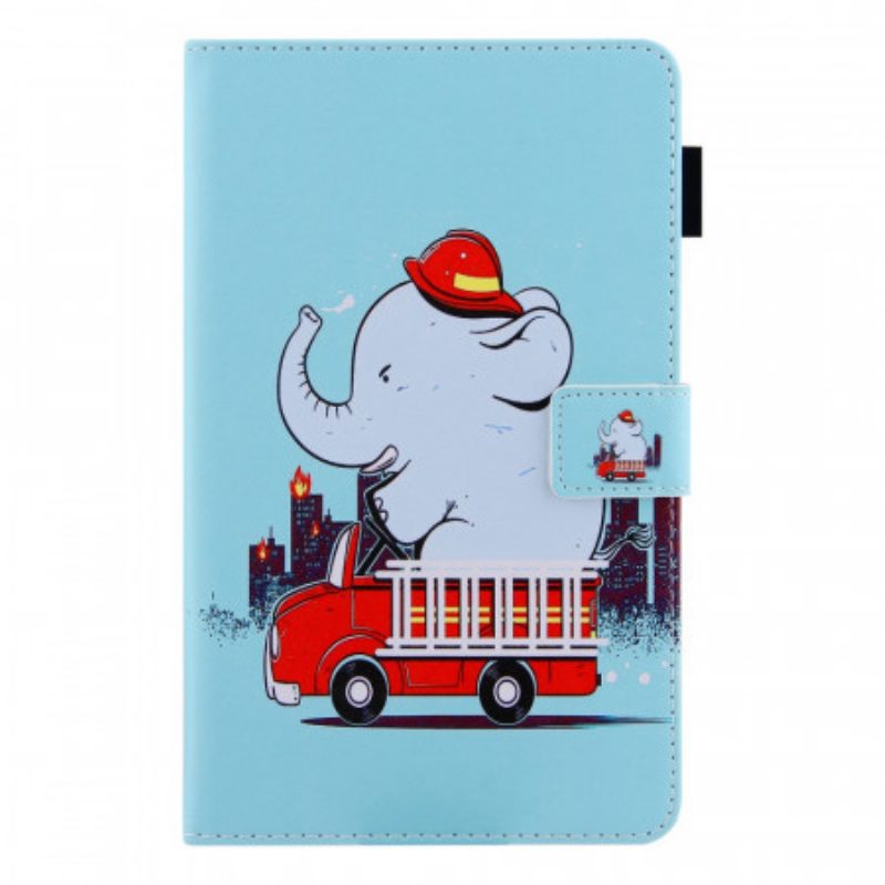 Custodia in pelle Samsung Galaxy Tab A8 (2021) Elefante Pompiere