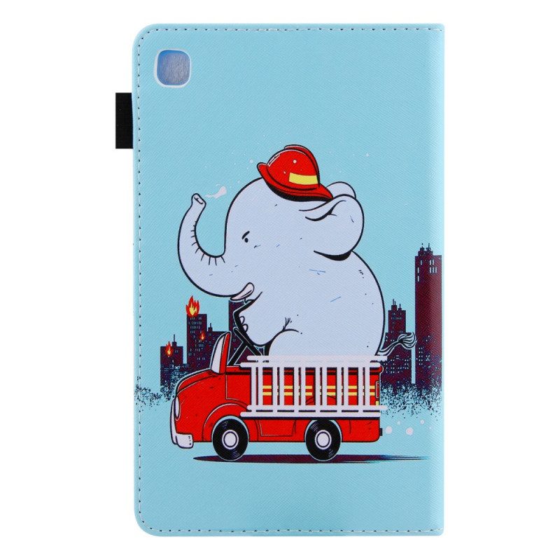 Custodia in pelle Samsung Galaxy Tab A8 (2021) Elefante Pompiere