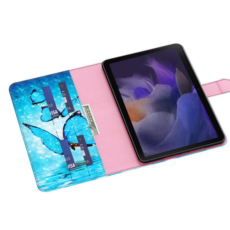 Custodia in pelle Samsung Galaxy Tab A8 (2021) Farfalle