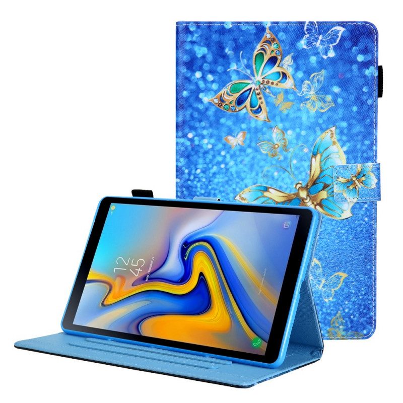 Custodia in pelle Samsung Galaxy Tab A8 (2021) Farfalle Colorate