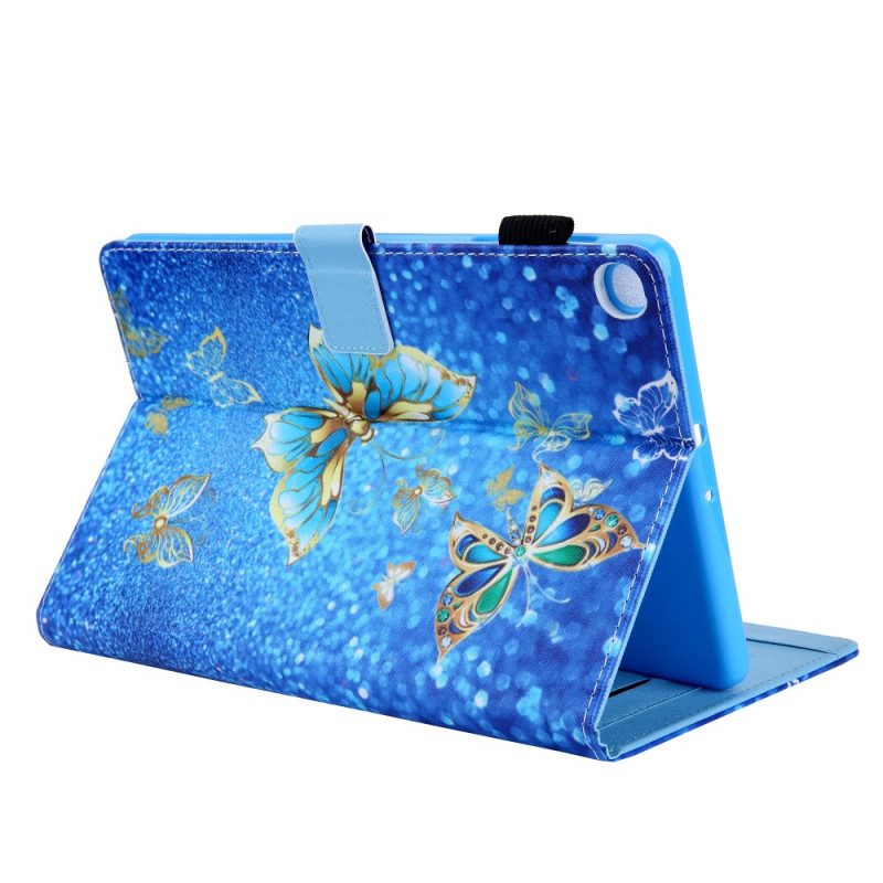 Custodia in pelle Samsung Galaxy Tab A8 (2021) Farfalle Colorate