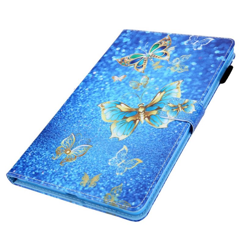 Custodia in pelle Samsung Galaxy Tab A8 (2021) Farfalle Colorate