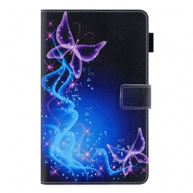 Custodia in pelle Samsung Galaxy Tab A8 (2021) Farfalle Colorate