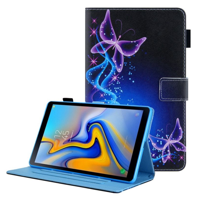 Custodia in pelle Samsung Galaxy Tab A8 (2021) Farfalle Colorate