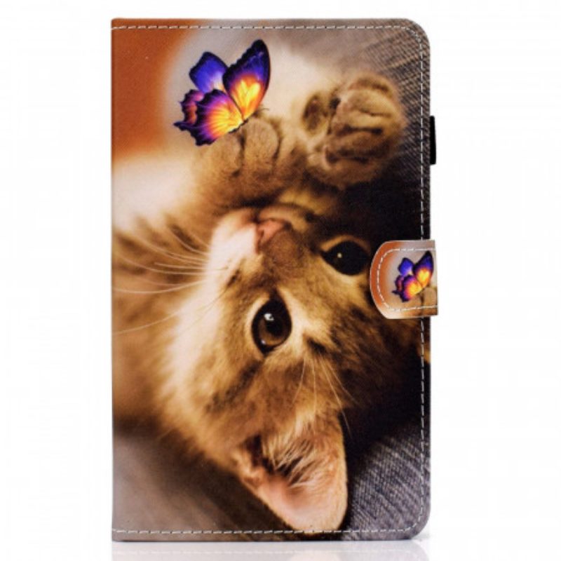 Custodia in pelle Samsung Galaxy Tab A8 (2021) Il Mio Gattino E La Mia Farfalla