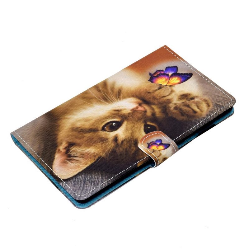 Custodia in pelle Samsung Galaxy Tab A8 (2021) Il Mio Gattino E La Mia Farfalla