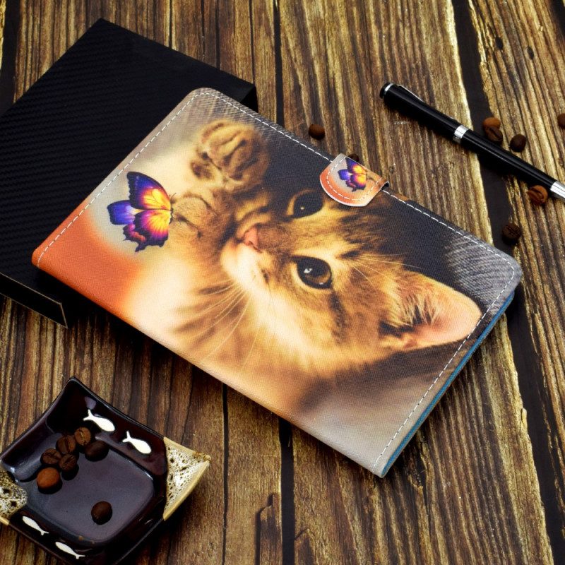 Custodia in pelle Samsung Galaxy Tab A8 (2021) Il Mio Gattino E La Mia Farfalla