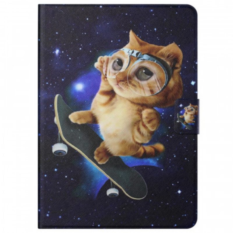 Custodia in pelle Samsung Galaxy Tab A8 (2021) Lo Skateboard Del Gatto