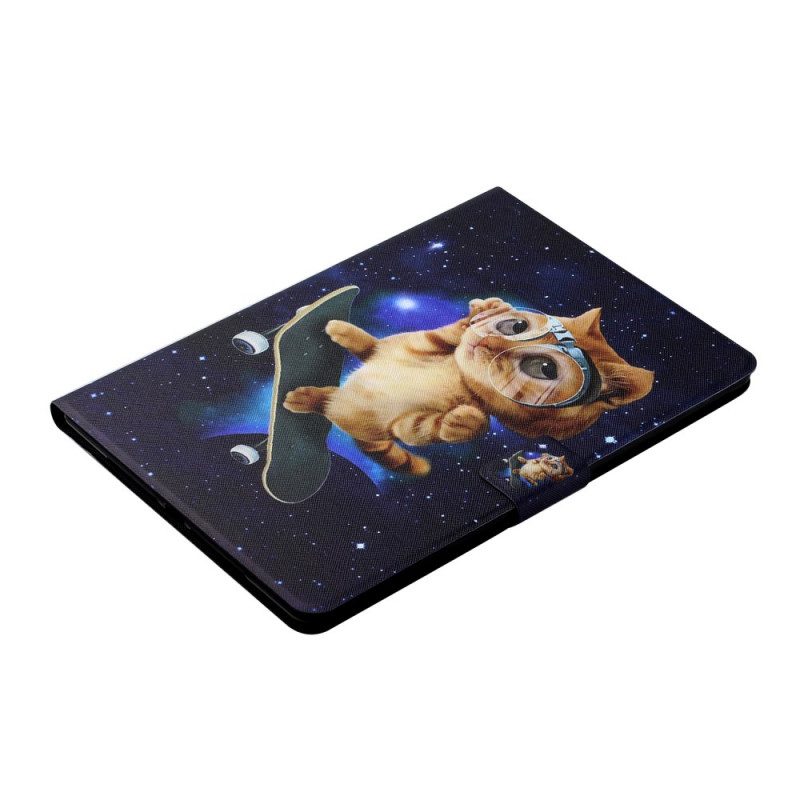 Custodia in pelle Samsung Galaxy Tab A8 (2021) Lo Skateboard Del Gatto