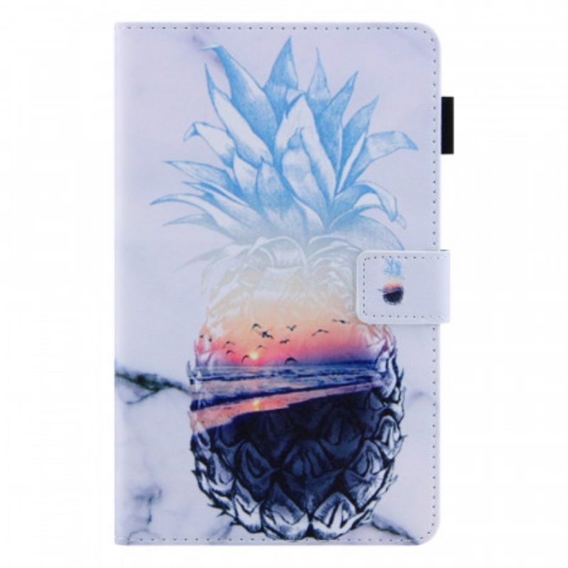 Custodia in pelle Samsung Galaxy Tab A8 (2021) Modello Di Ananas