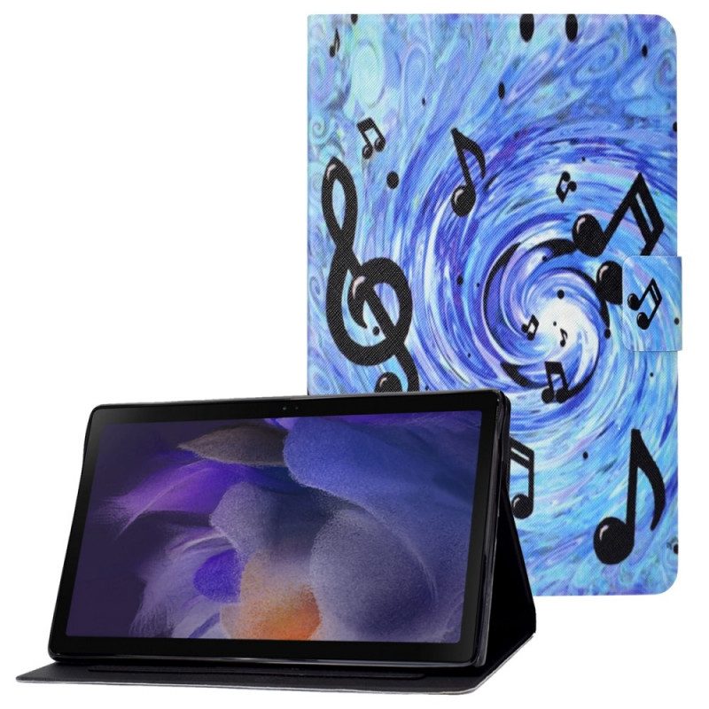 Custodia in pelle Samsung Galaxy Tab A8 (2021) Note Musicali