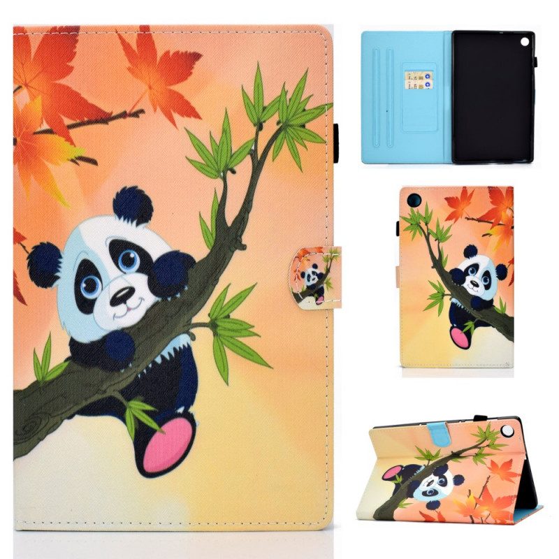 Custodia in pelle Samsung Galaxy Tab A8 (2021) Panda Carino