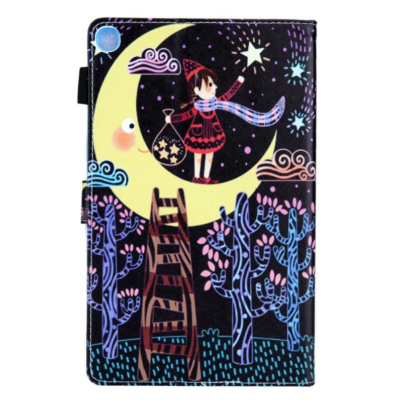 Custodia in pelle Samsung Galaxy Tab A8 (2021) La Ragazza Della Luna