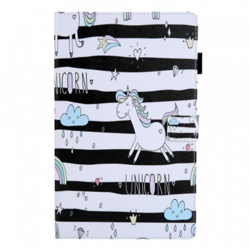 Custodia in pelle Samsung Galaxy Tab A8 (2021) Unicorno