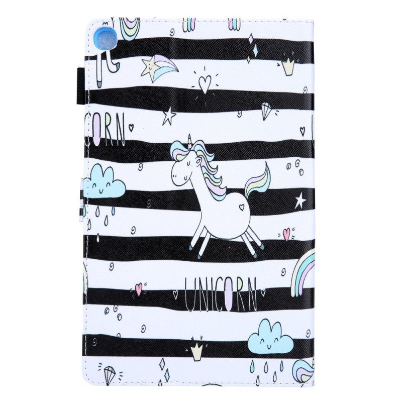 Custodia in pelle Samsung Galaxy Tab A8 (2021) Unicorno