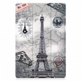 Custodia Samsung Galaxy Tab A8 (2021) Torre Eiffel Retrò Rinforzata