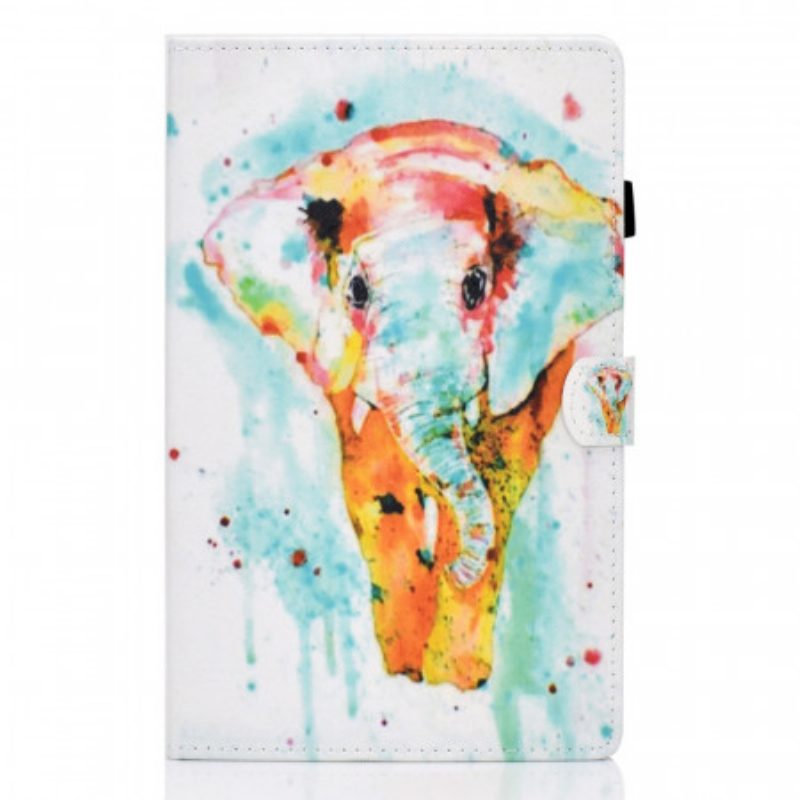 Folio Cover Samsung Galaxy Tab A8 (2021) Elefante Dell'acquerello