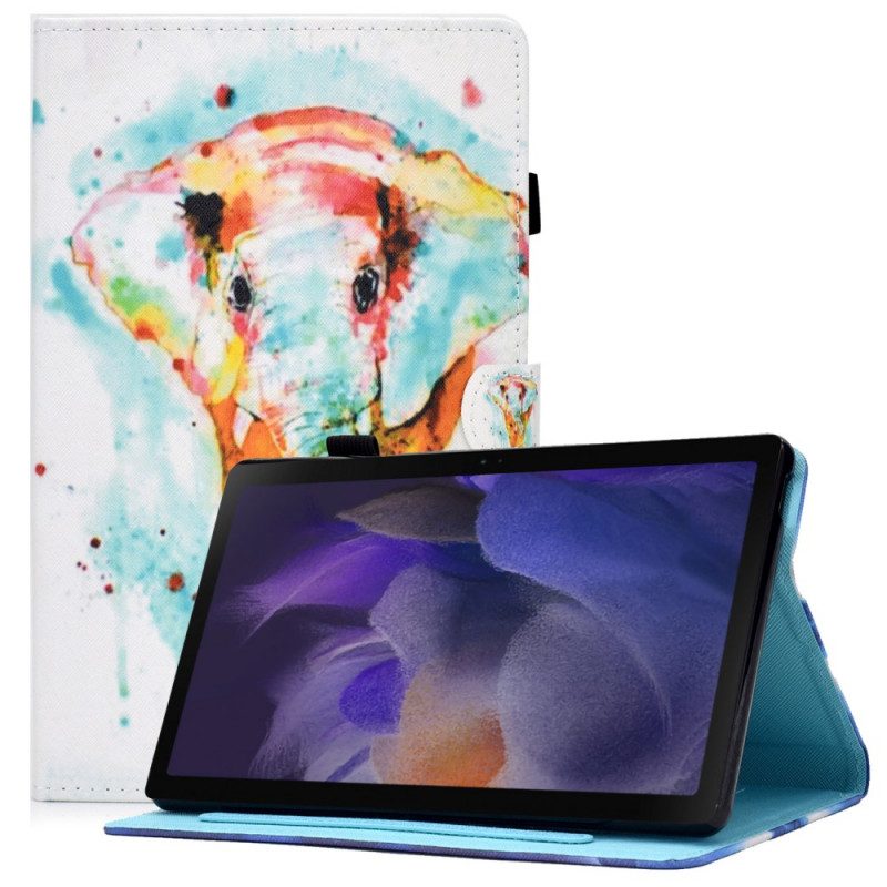 Folio Cover Samsung Galaxy Tab A8 (2021) Elefante Dell'acquerello