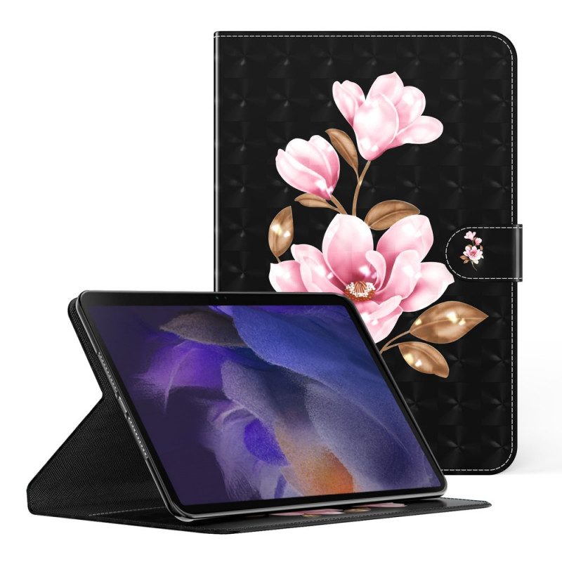 Folio Cover Samsung Galaxy Tab A8 (2021) Fiori D'albero In Ecopelle