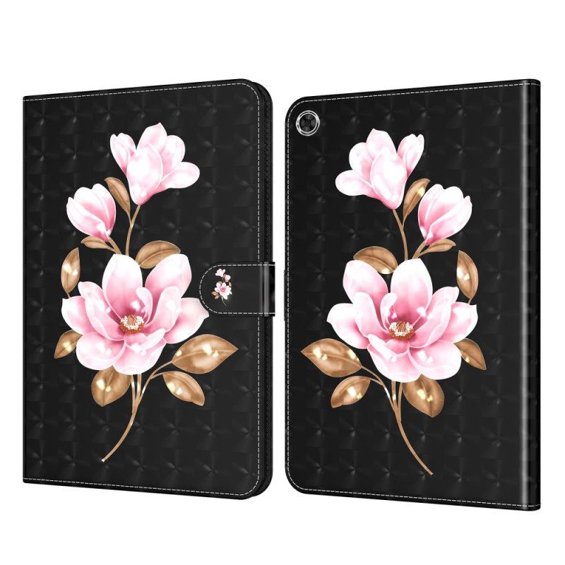 Folio Cover Samsung Galaxy Tab A8 (2021) Fiori D'albero In Ecopelle