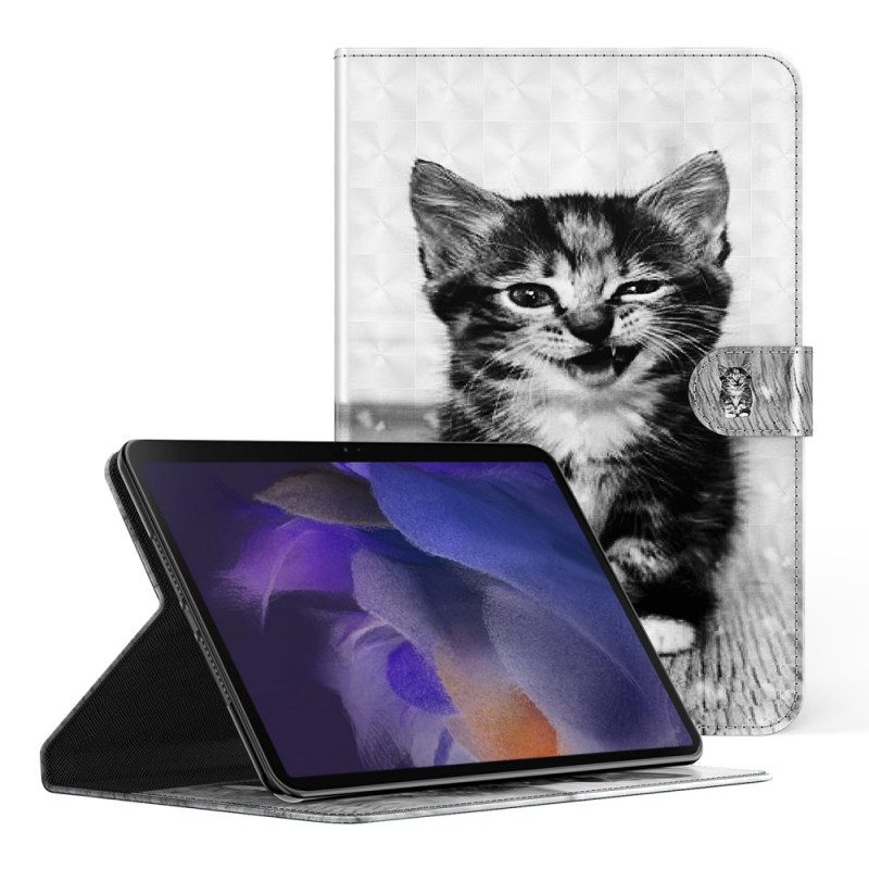 Folio Cover Samsung Galaxy Tab A8 (2021) Gattino In Ecopelle