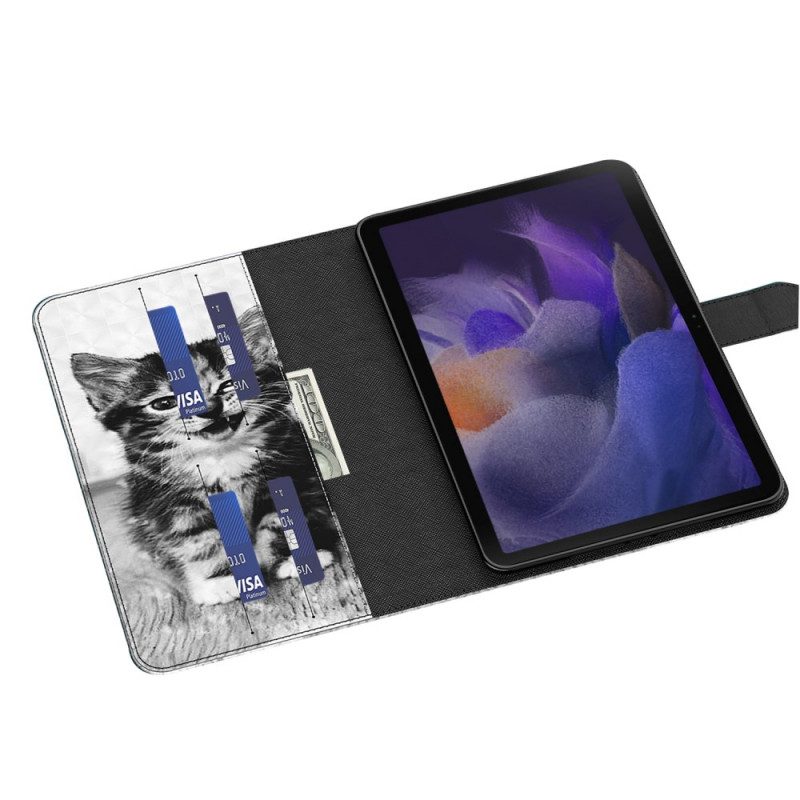 Folio Cover Samsung Galaxy Tab A8 (2021) Gattino In Ecopelle