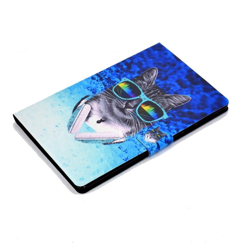 Folio Cover Samsung Galaxy Tab A8 (2021) Gatto Da Discoteca