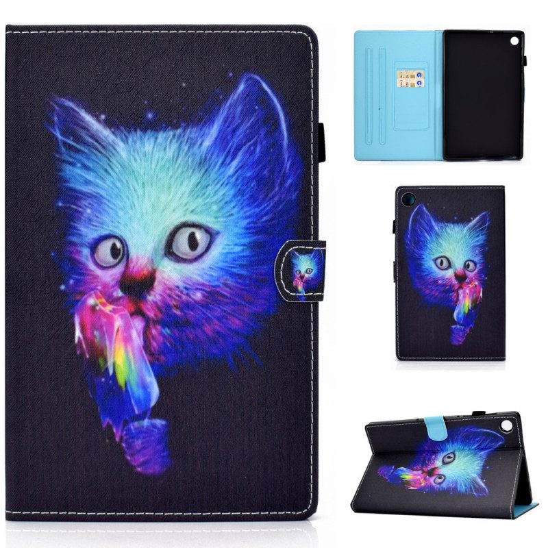 Folio Cover Samsung Galaxy Tab A8 (2021) Gatto Psicopatico