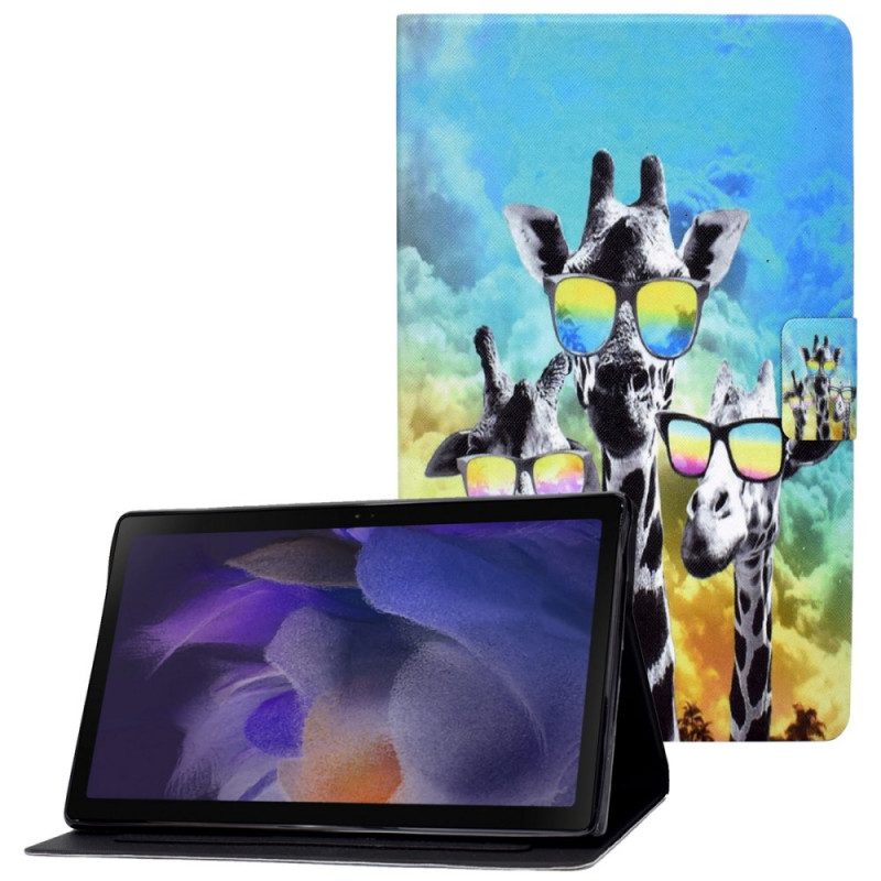 Folio Cover Samsung Galaxy Tab A8 (2021) Giraffe Funky