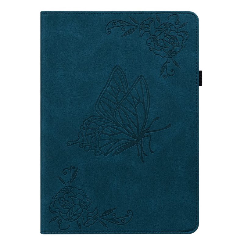 Folio Cover Samsung Galaxy Tab A8 (2021) Motivo Stampato Farfalle