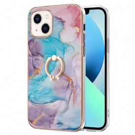 Cover iPhone 15 Plus Anello Di Supporto In Marmo