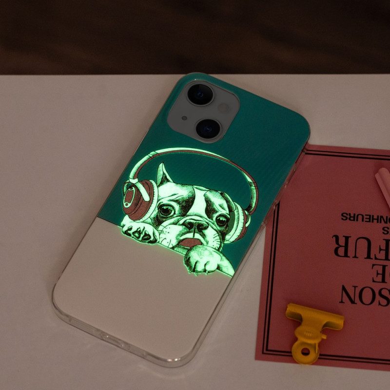 Cover iPhone 15 Plus Cuffie Fluorescenti