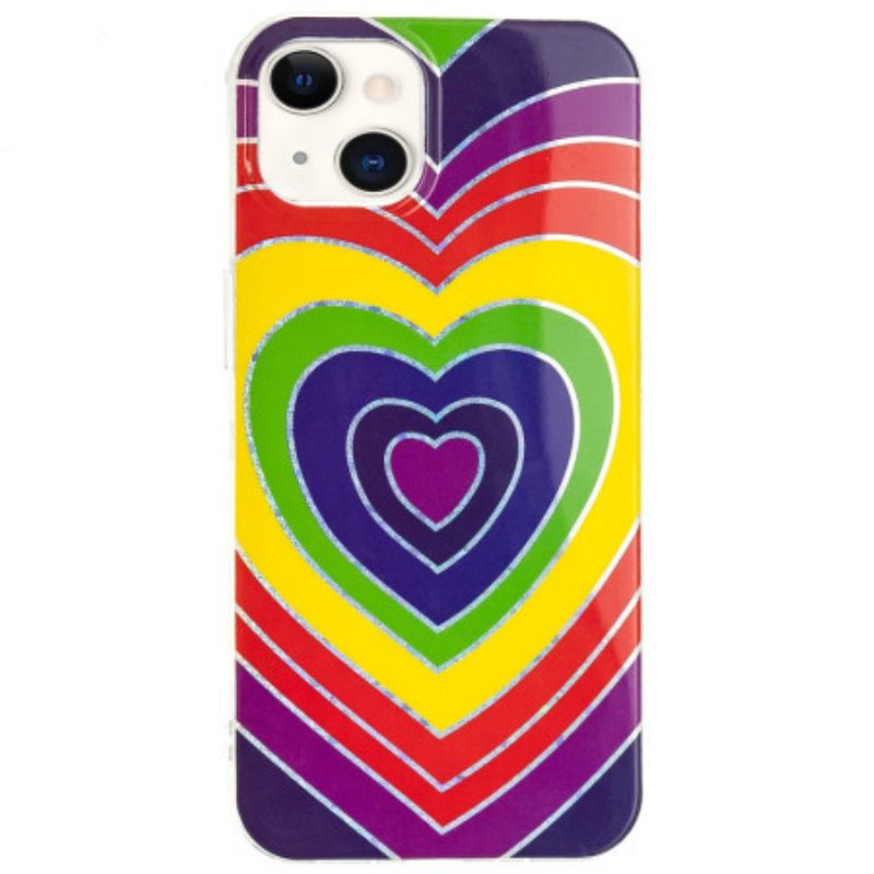 Cover iPhone 15 Plus Cuore Psichedelico