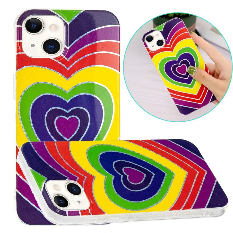 Cover iPhone 15 Plus Cuore Psichedelico